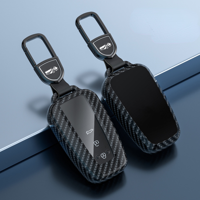 Nuovo arrivo in lega di carbonio ABS custodia per chiave auto per Toyota Prius Camry Corolla C-HR CHR RAV4 Prado accessori Cover - S76089f82ac2c48c597672637549ddb09K