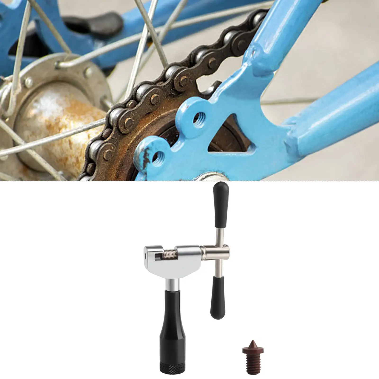 Professional Bike Chain Splitter Breaker Reusable Bike Chain Cutter Bike Chain Extractor for Bike Road Bike Motorbike Repair 