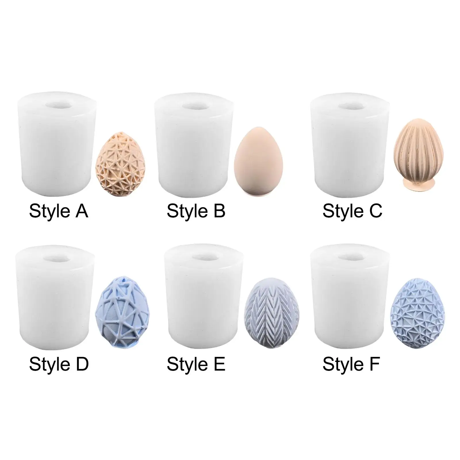 3D Easter Eggs Casting Model DIY Handcraft Sculpture Tools Decoration Silicone Candle Casting for Professionals