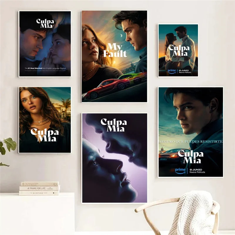 vMy Fault Culpa Mia 2023 Movie Film Modern Poster and Prints Wall Art Picture Canvas Painting For Living Room Home Decor