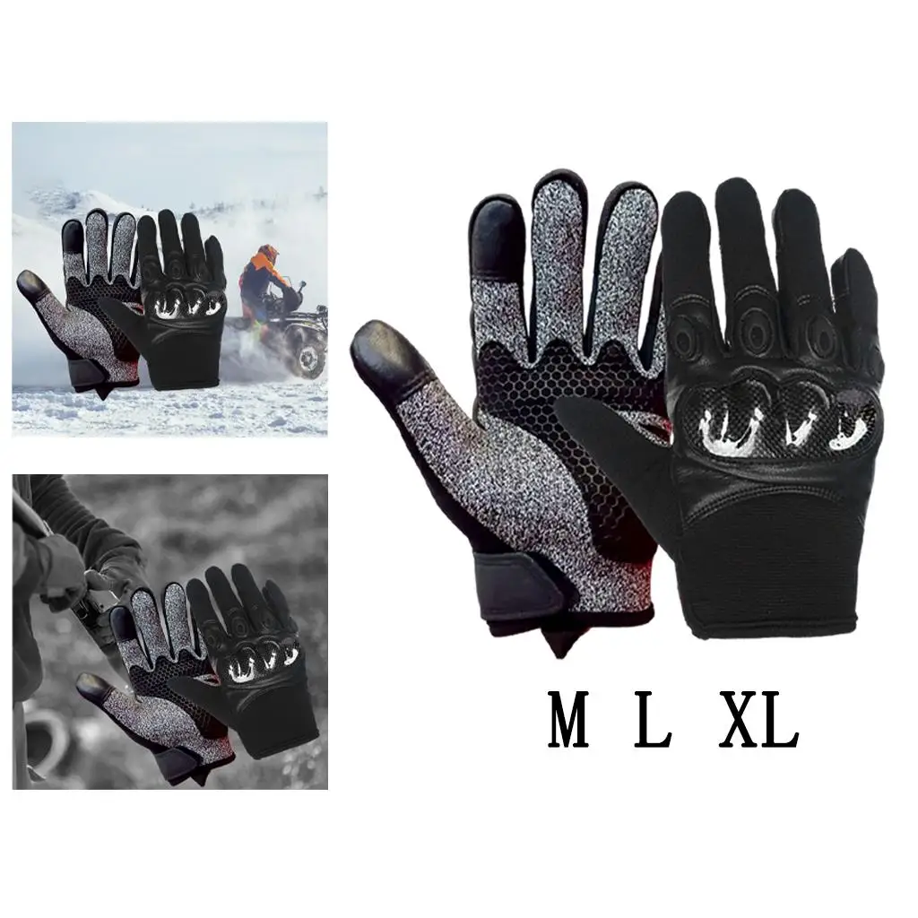 Motorcycle Gloves Adjustable Anti Slip Hand Warmers Breathable Hiking Running  Gloves  Unisex Riding Snowmobiling Cold Weather