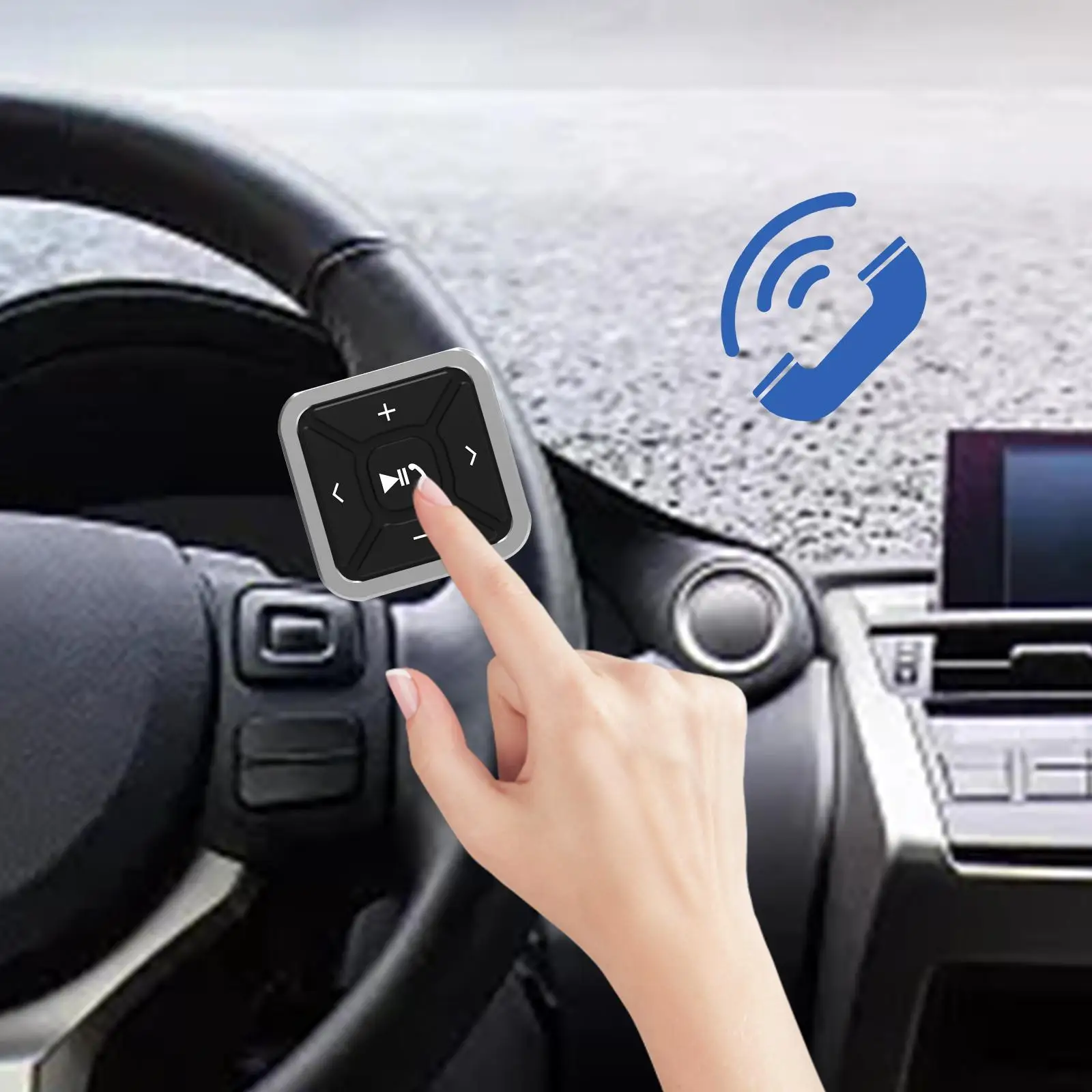 Wireless Bluetooth 5.0 Media Remote Control Button Car Steering Wheel Mount