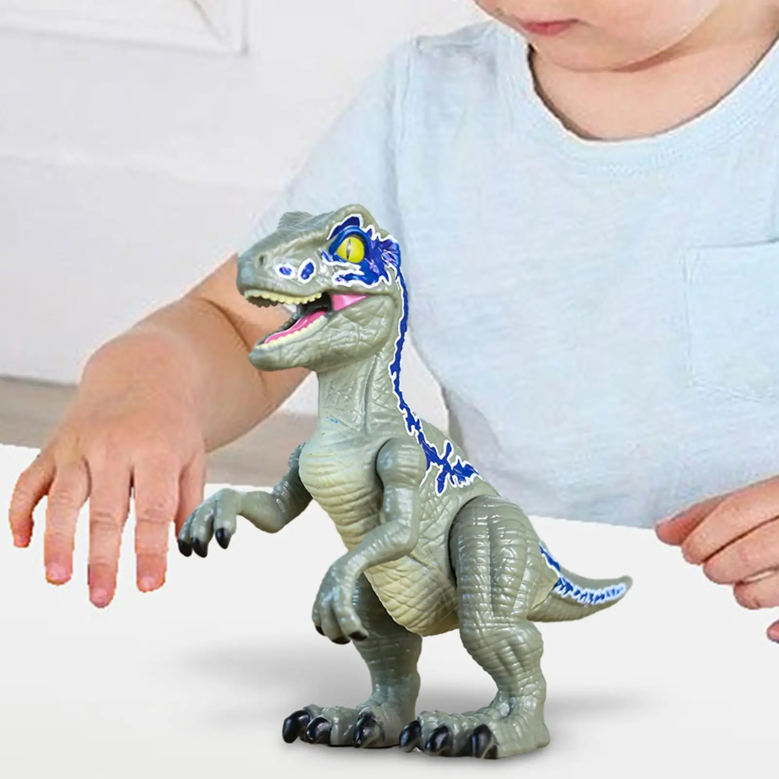 Dinosaur Action Figure Toy Movable Joints Ornament, Collectibles Animal Figurine Model Simulated Dinosaur Toy for Gift Cars