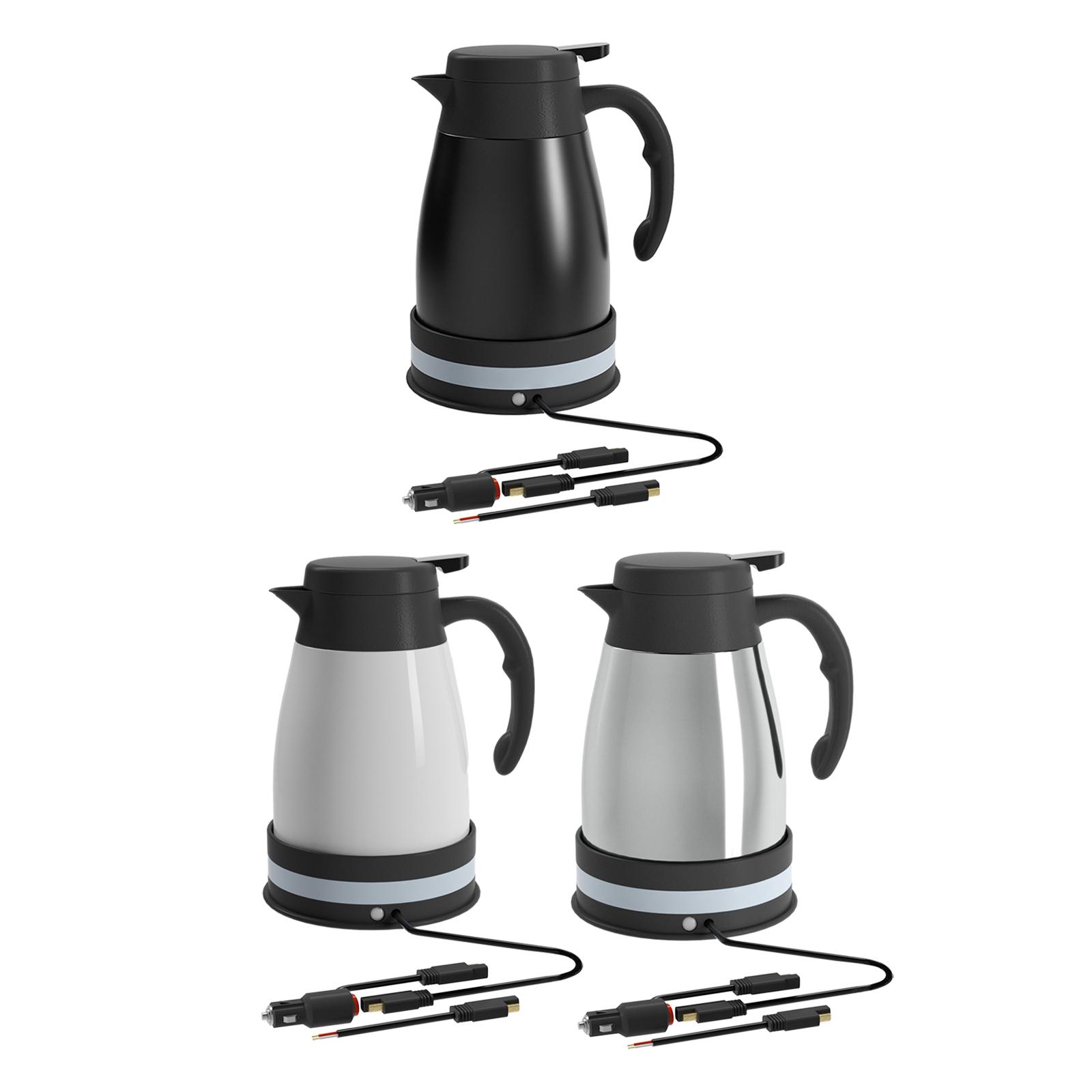 Car Electric Kettle Pot DC 24V Stainless Steel Portable Fast Boiling Portable Auto Shut Off Kettle Boiler for Road Trips