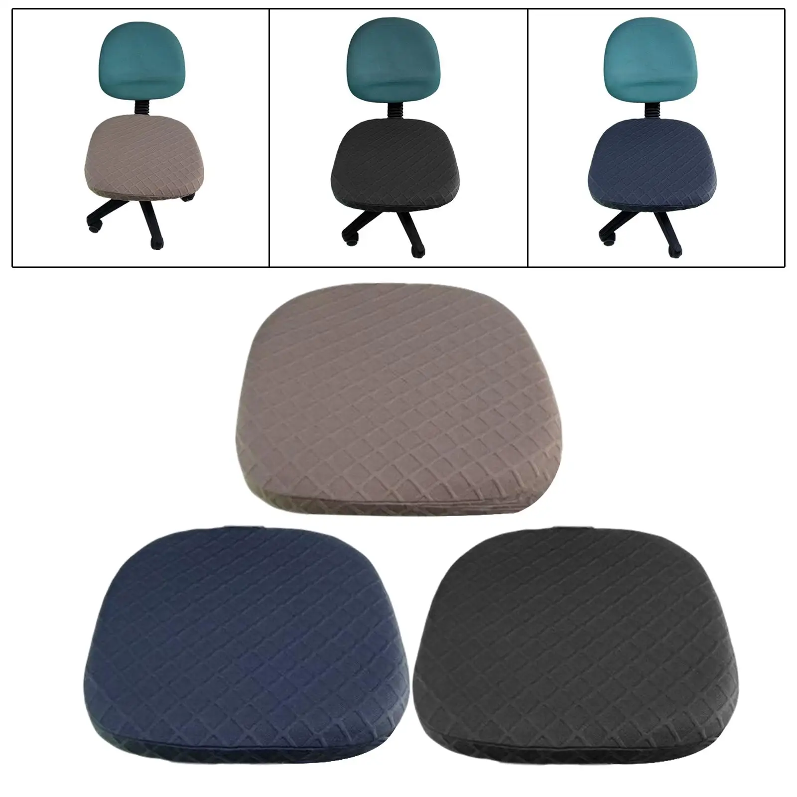 Stretchable Jacquard Computer Chair Seat Cover Anti Slip Reusable Easily Install