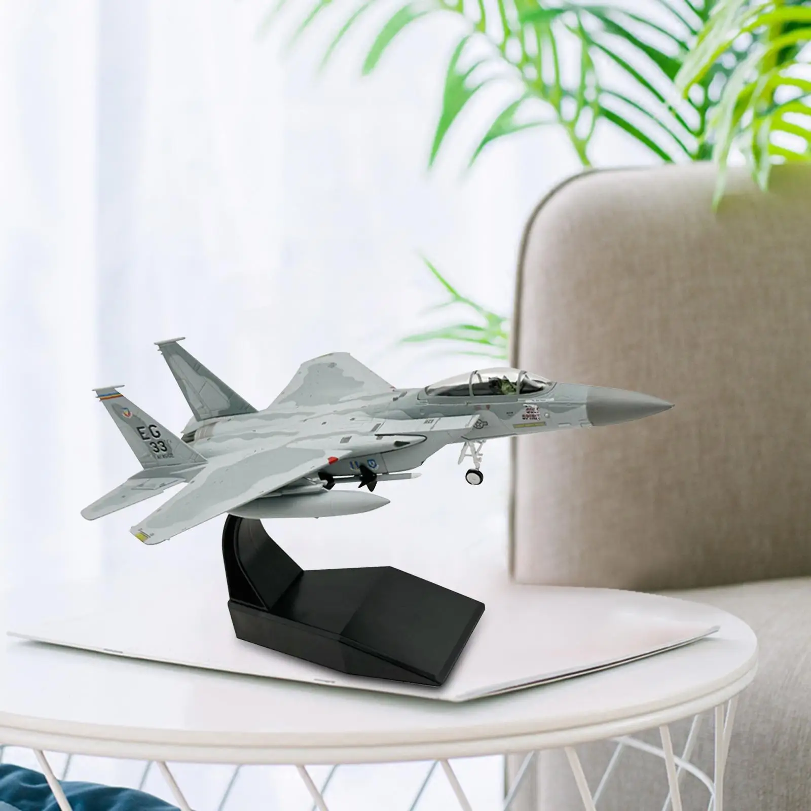 Aircraft Model Metal Early Educational Toy:100 Scale F15 Aviation Model for Collectables Home Decor Ornament Gifts Teens Gift
