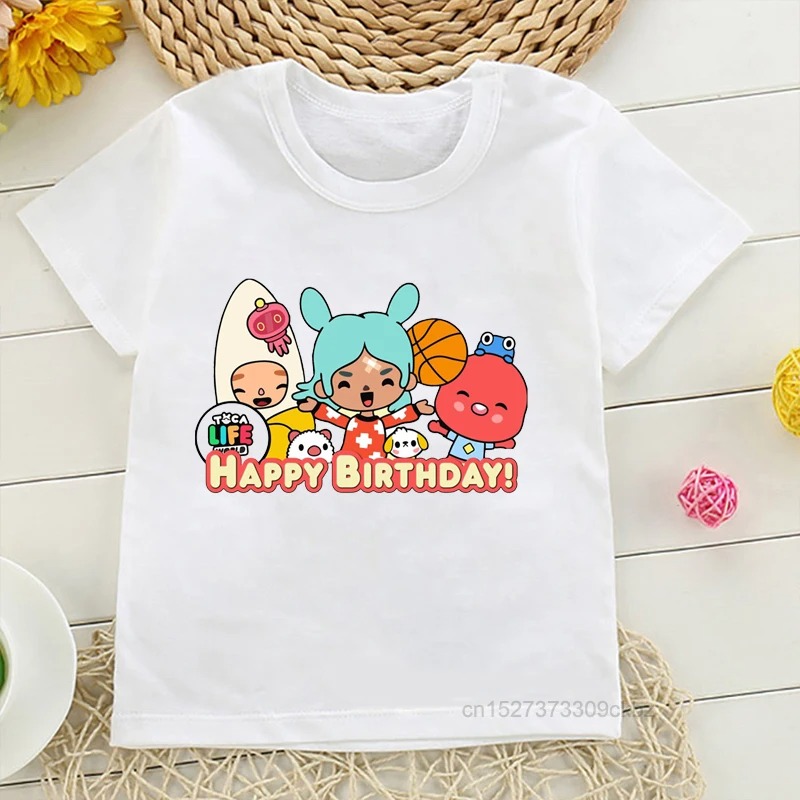 Title 8, New Toca Life World Print Kids Cotton T-shirt B...