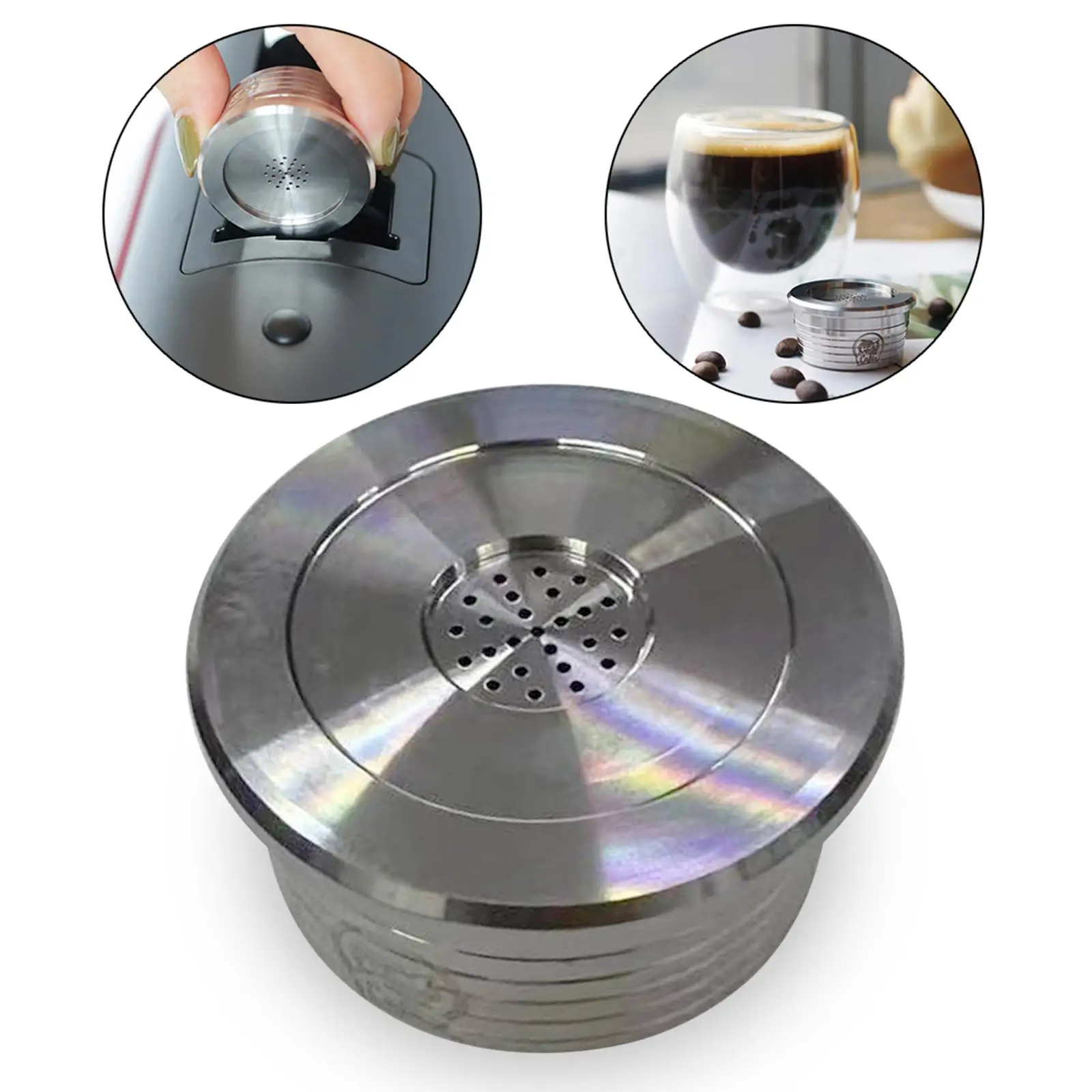 Reusable Stainless Metal Coffee Capsule Filter Holder 20ml for Delta Q