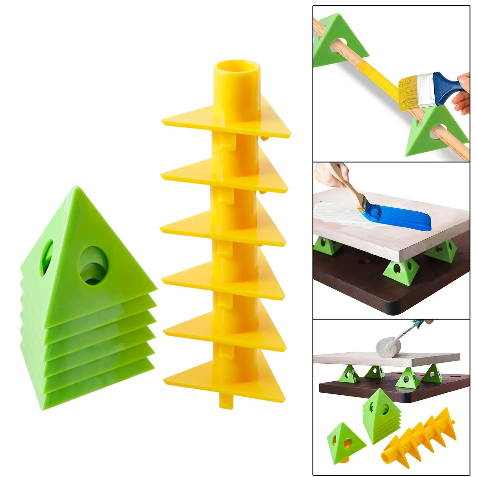 6Pcs Paint Pyramids for Painting Painter Painting Stands Mini Cone Paint Stands for Acrylic and Epoxy Pouring Woodworking