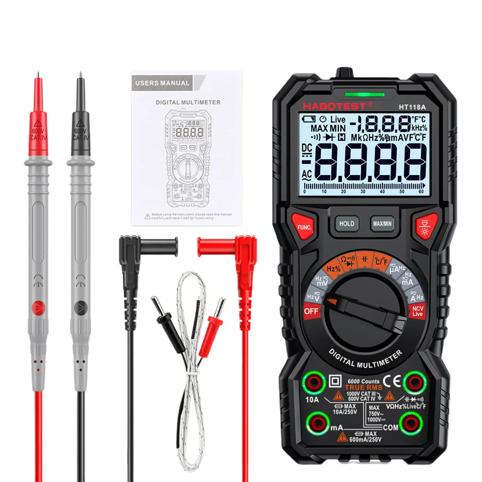 Digital Tester Automatic Measurement Meter Handheld Digital Meter for Household