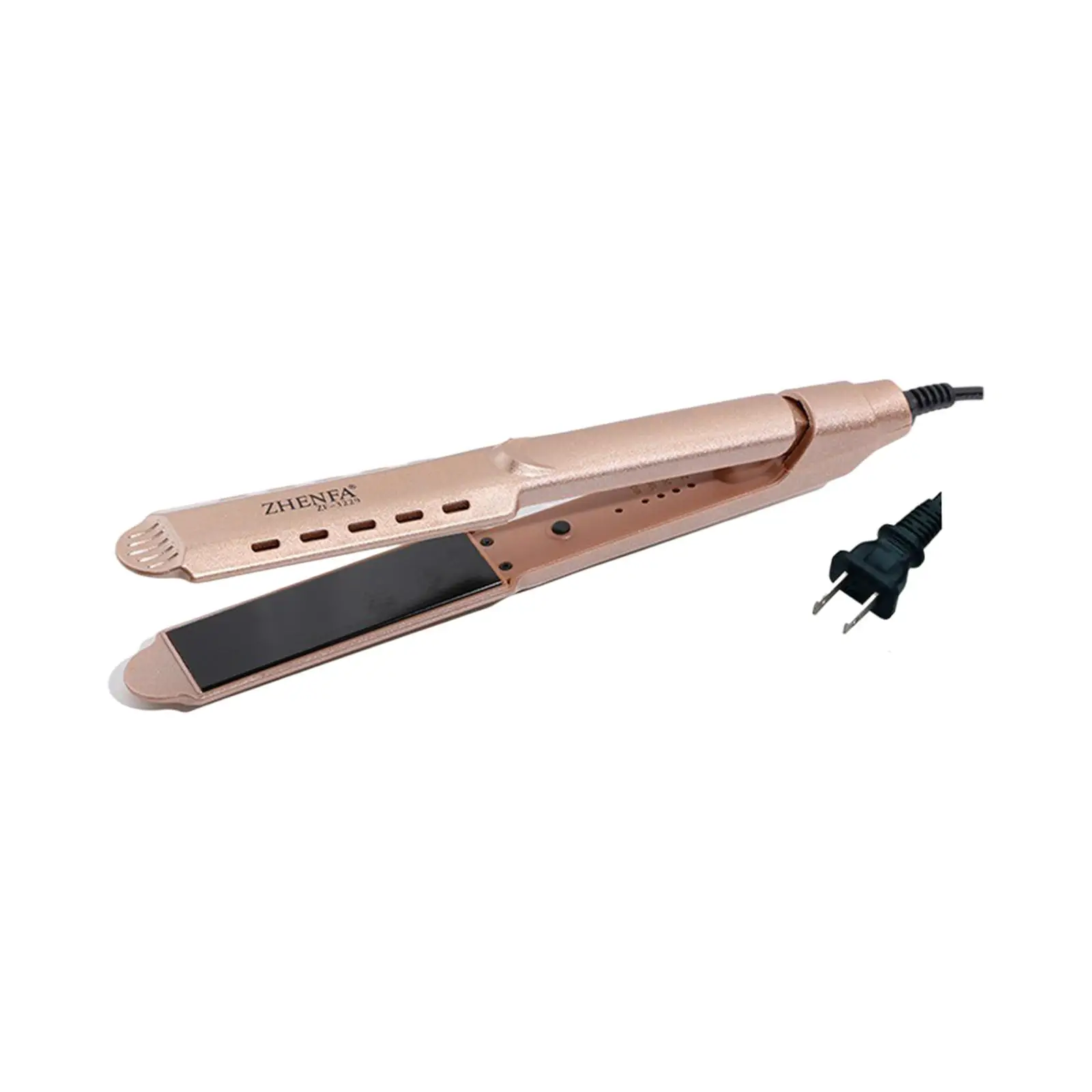 Hair Straightener Curler Curling Iron for All Hair Types No Tugging Plug-US