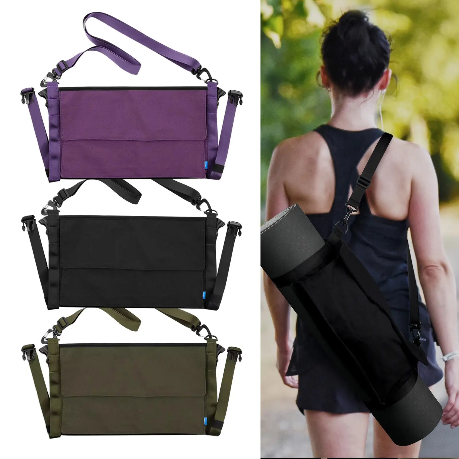 Yoga Mat Storage Bag Adjustable Strap Thick Professional for Outside Gym Bag Travelling Bag Foldable Durable Large Capacity