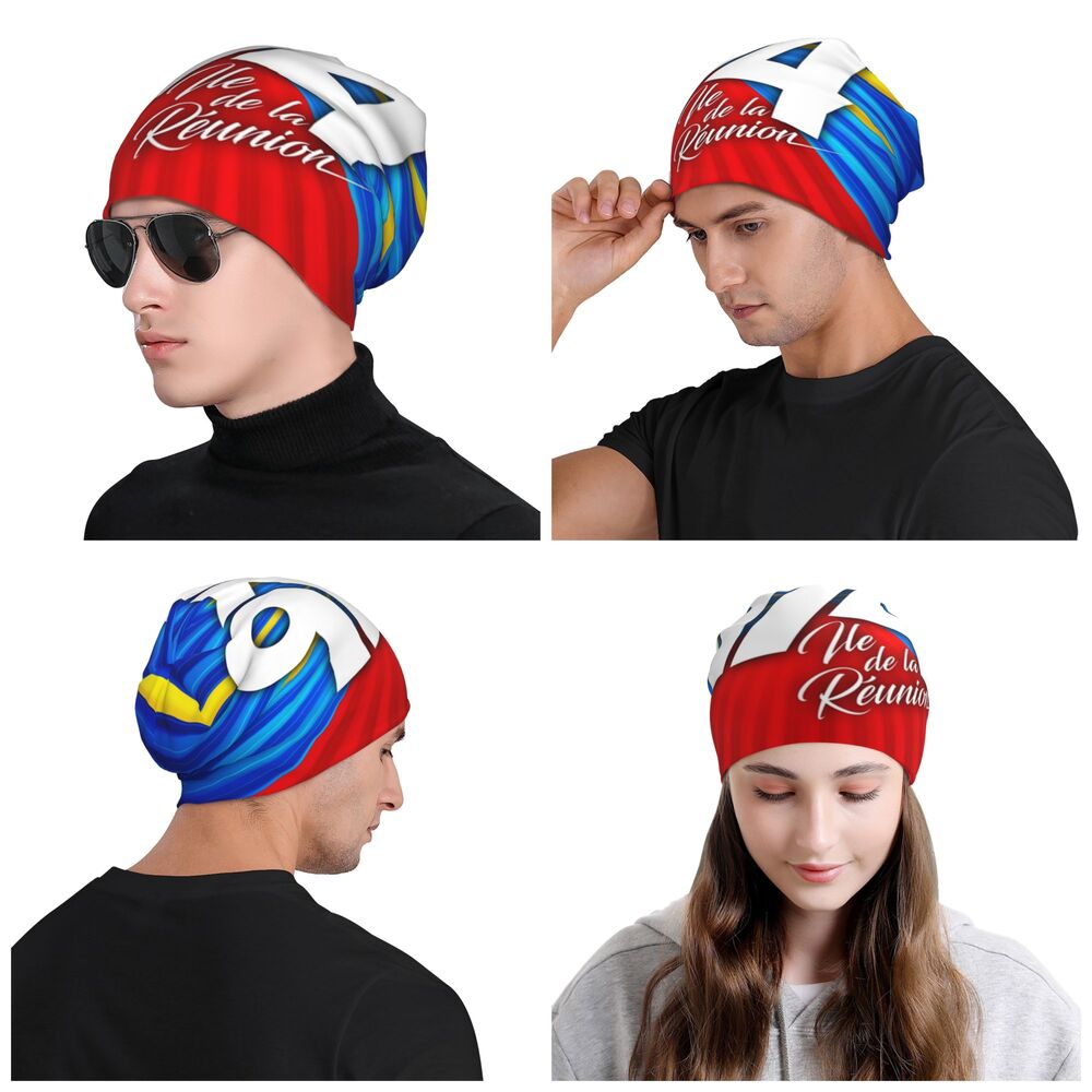Benutzerdefinierte 974 Reunion Island Signature 7 Maveli R Skullies Beanies Caps Cool Winter Warm Damen Herren Strickmütze Erwachsene Motorhaube Hüte – Detail 6
