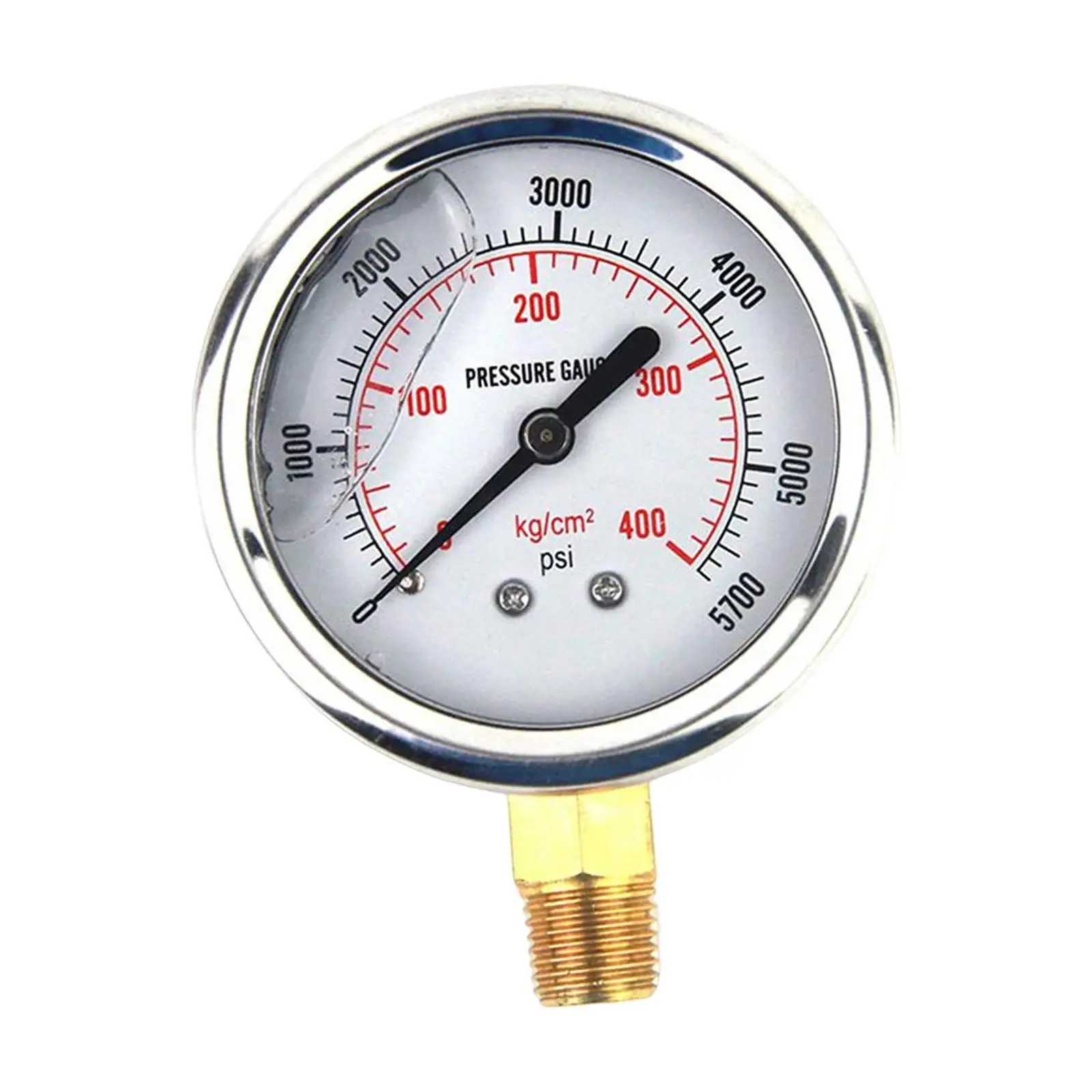 Hydraulic Pressure Gauge Fuel Pressure 2.2in Dial Size with Brass Wetted Parts Vehicle