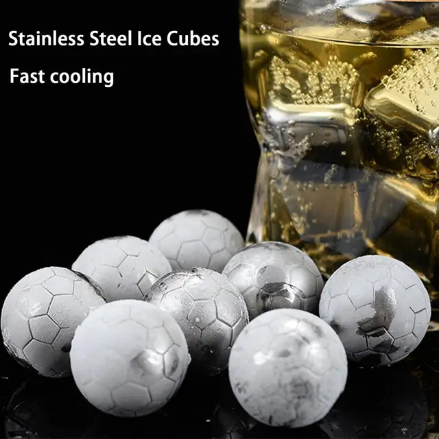 1 Set 304 Stainless Steel Ice Cubes Quick-Frozen Ice Balls Iced Tartar  Whiskey Round Metal Ice Kitchen Bar Utensils - AliExpress