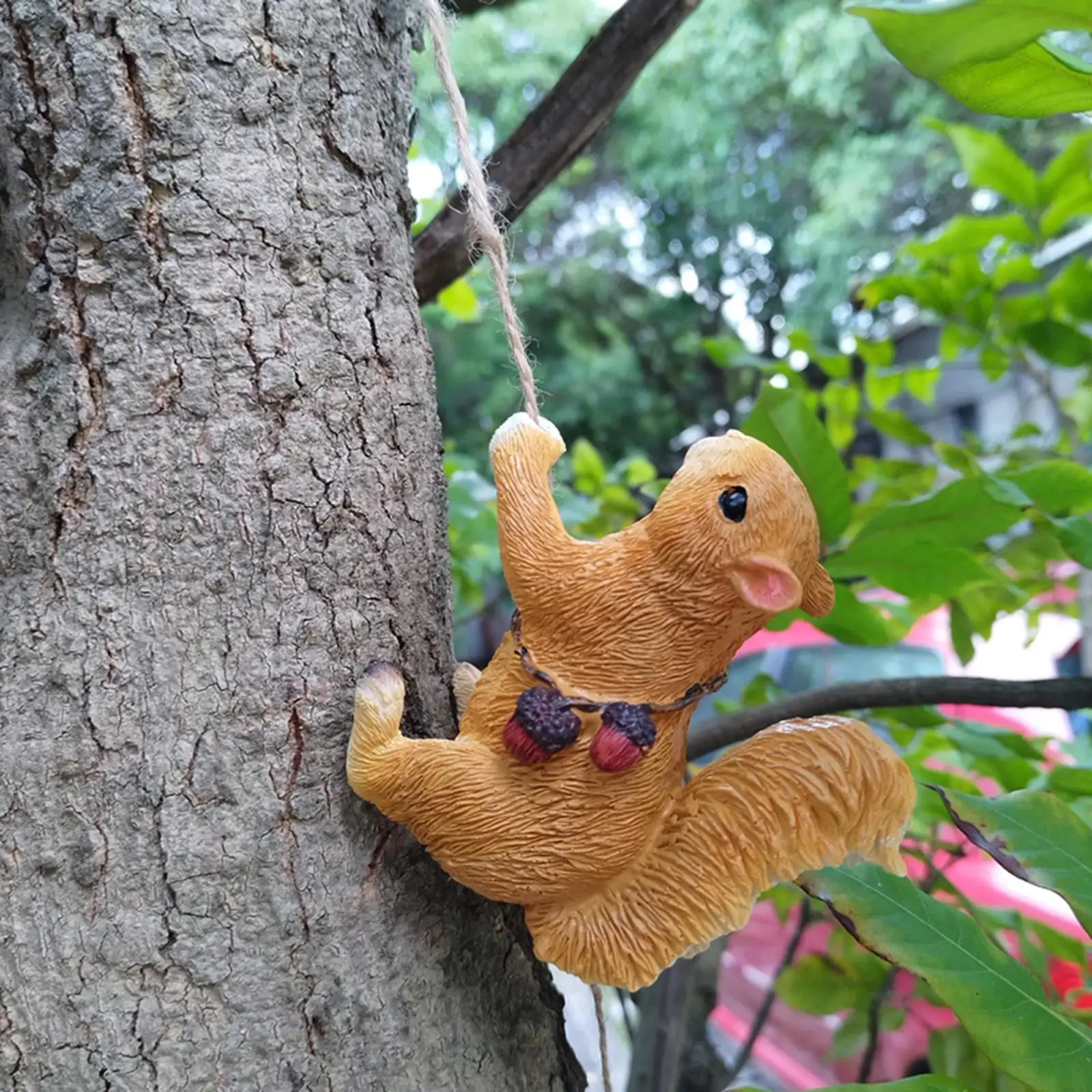 Climbing Animal Figurine Handmade Sculpture Resin for Patio Balcony Outdoor