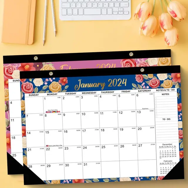 2024 Calendar Desk Calendar 2024 Wall Calendars with Lanyard 