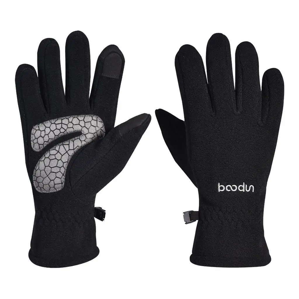 Men Women Touch Screen Cycling Gloves Winter Warm Bike Full Finger Gloves