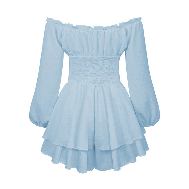 Long sleeve short ruffle dress best sale