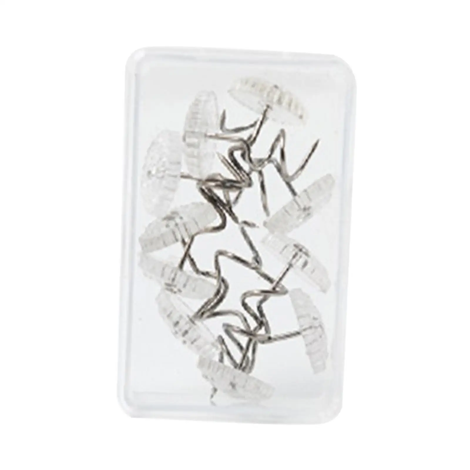 10Pcs Clear Heads Twist Pins Fixed Fastener and Storage Box Skirt Pins for Furniture Van Home Slipcovers Supplies