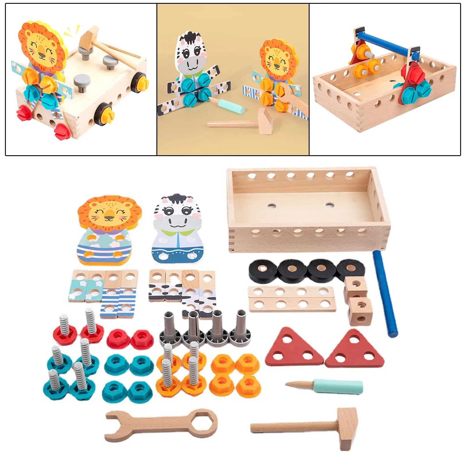 Pretend Game Toolbox DIY Construction Toy for Role education Preschool