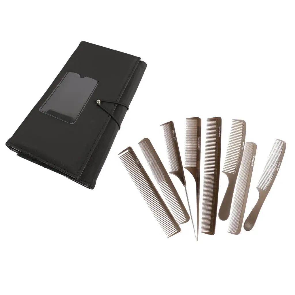 Professional Hair Comb Set With Canvas Comb  For Salon Barbers