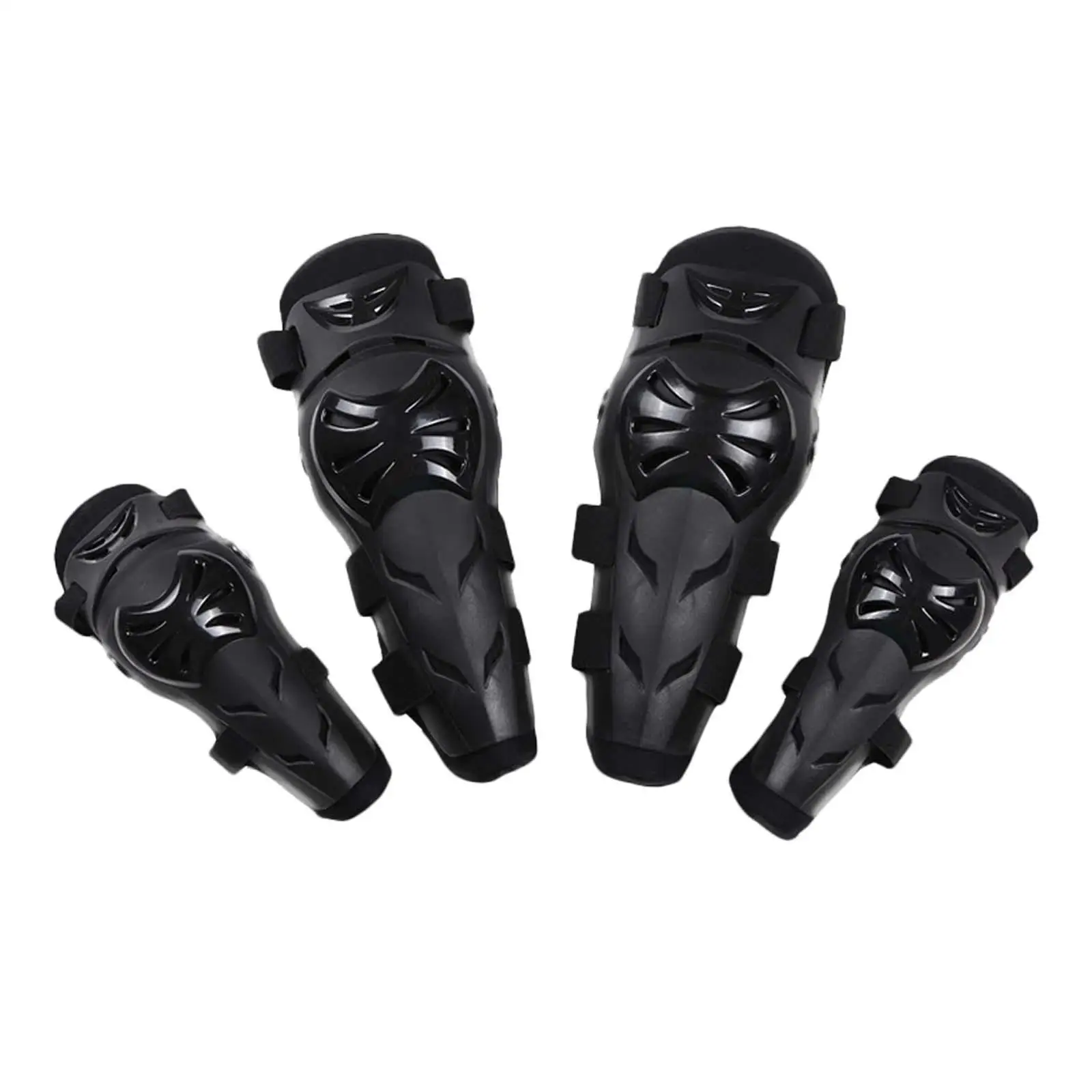 4x Motorcycle Knee Shin Guards Protective Elbow Guard Pads for Motocross Skiing Powersports Mountain Biking Motorcycle