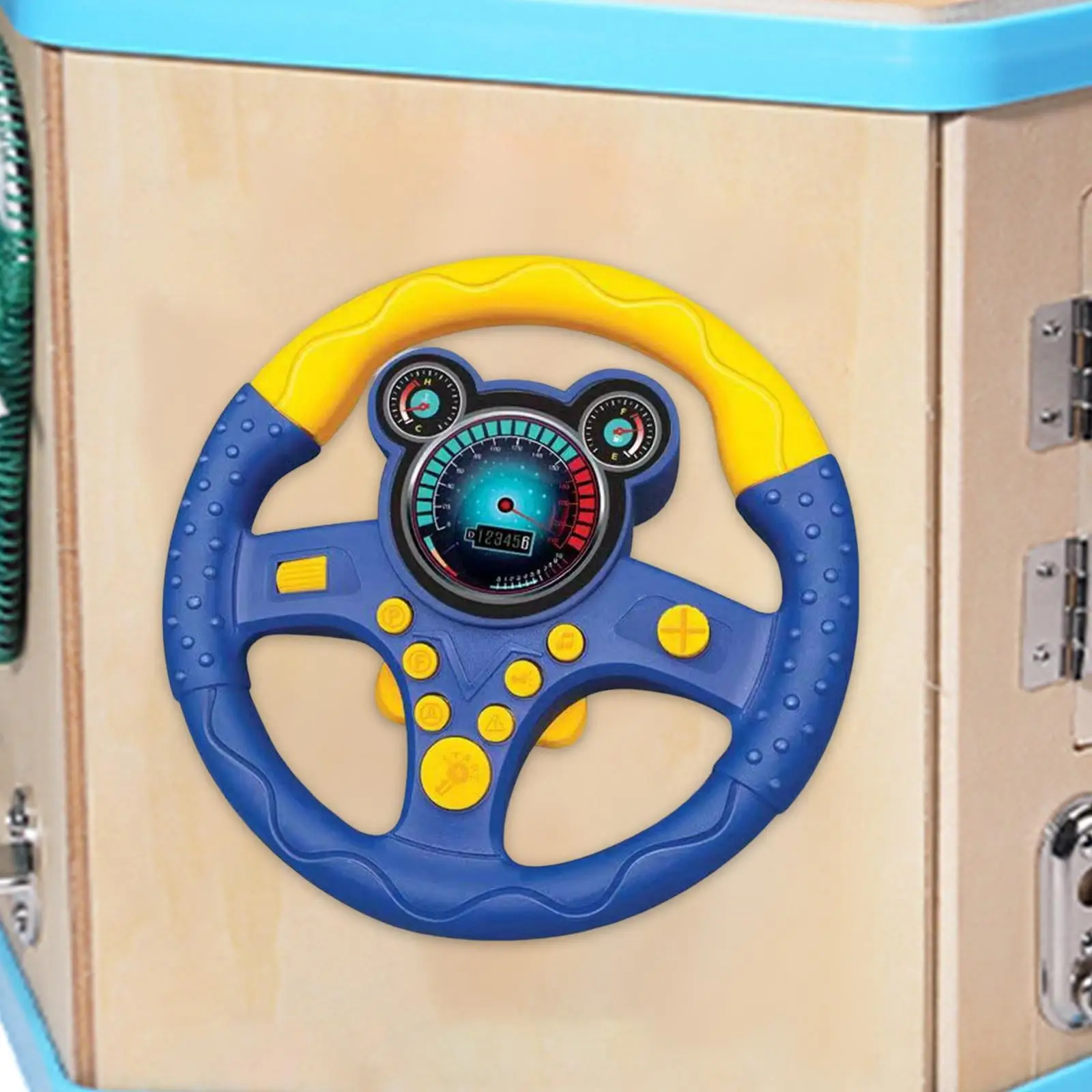 Simulation Steering Wheel Toy Musical Activity Toy Pretend Driving Toy for Park Climbing Frame Playground Kids Gifts