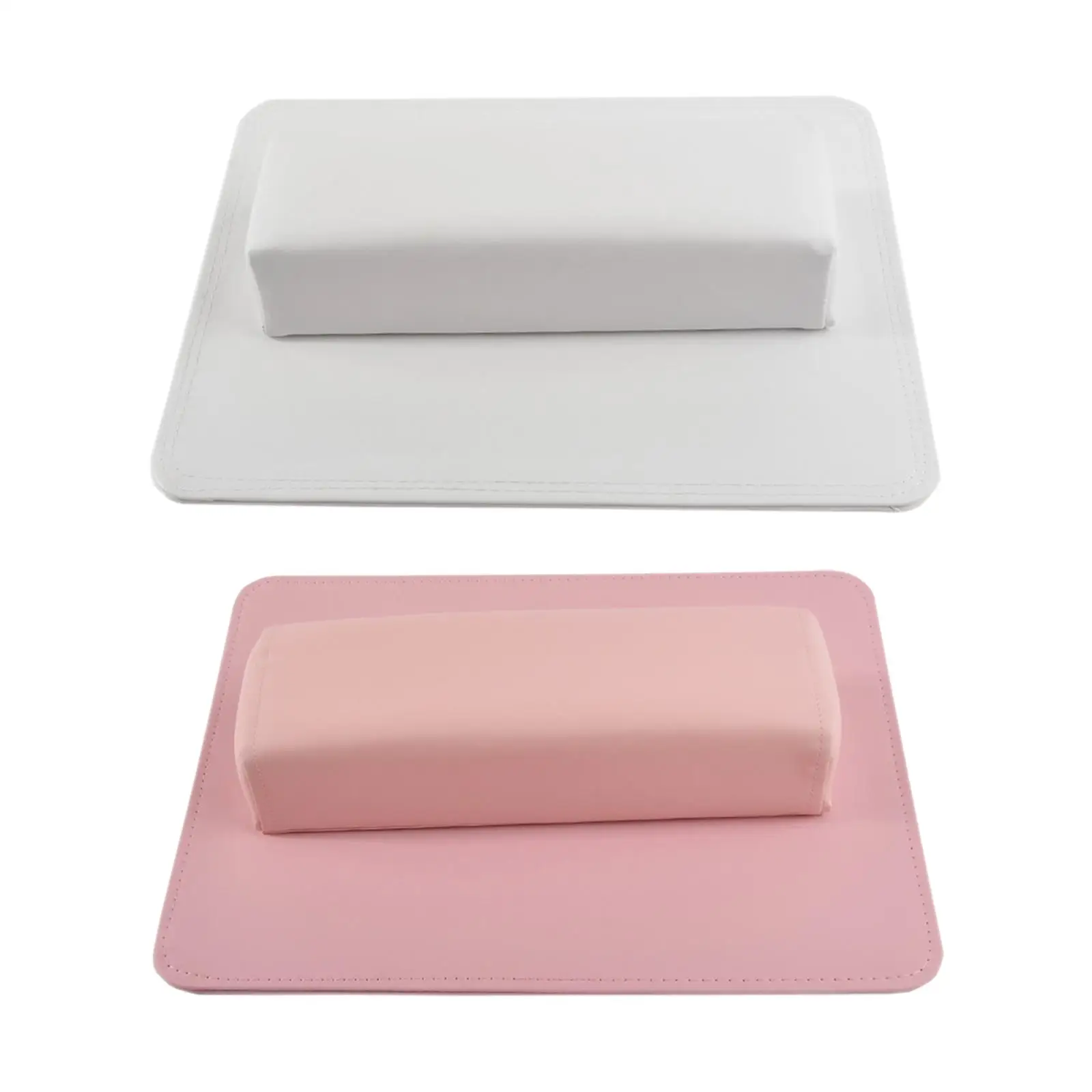 Nail Art Hand Pillow and Mat Comfortable PU Leather Hand Cushion Nail Hand Rest Nail Table Mat for Manicurist Home Salon