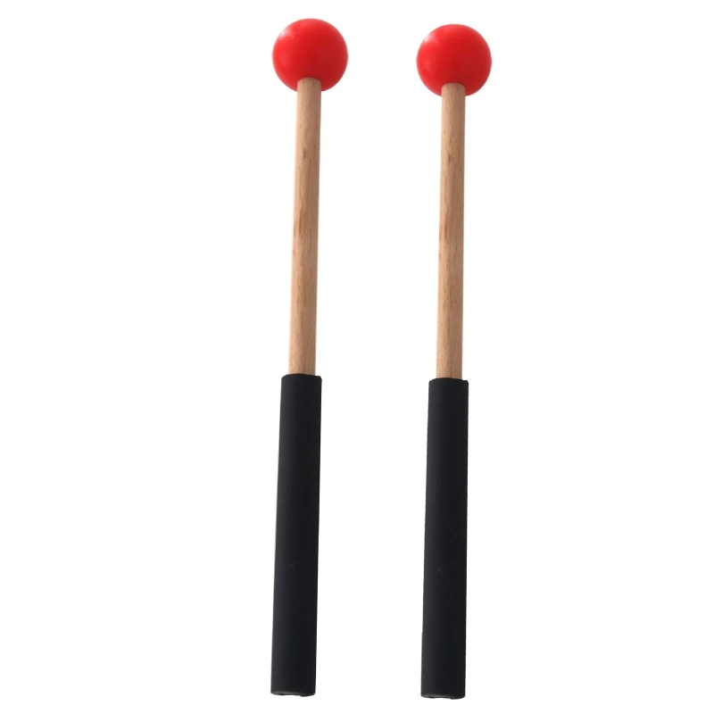 Wood Handle Mallets Percussion Stick Musical Instrument Accessories for Energy Chime Wood Block EXCEART 1 Pair Glockenspiel Drumsticks drums and Bells Green Xylophone 