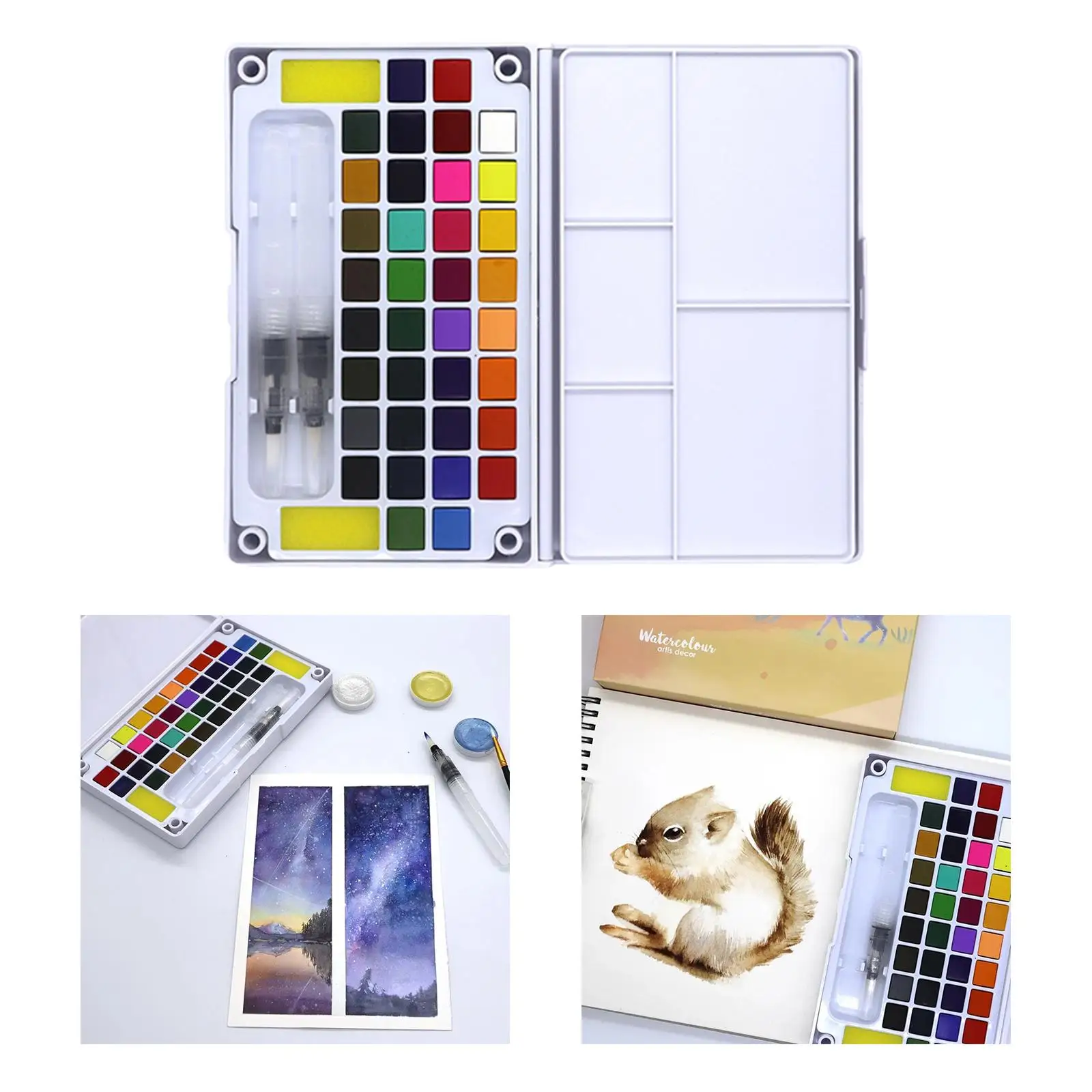 Watercolour , Premium Watercolour Paint 36 Colors Solid Pigment  Papers Watercolour  for Artists, Beginner