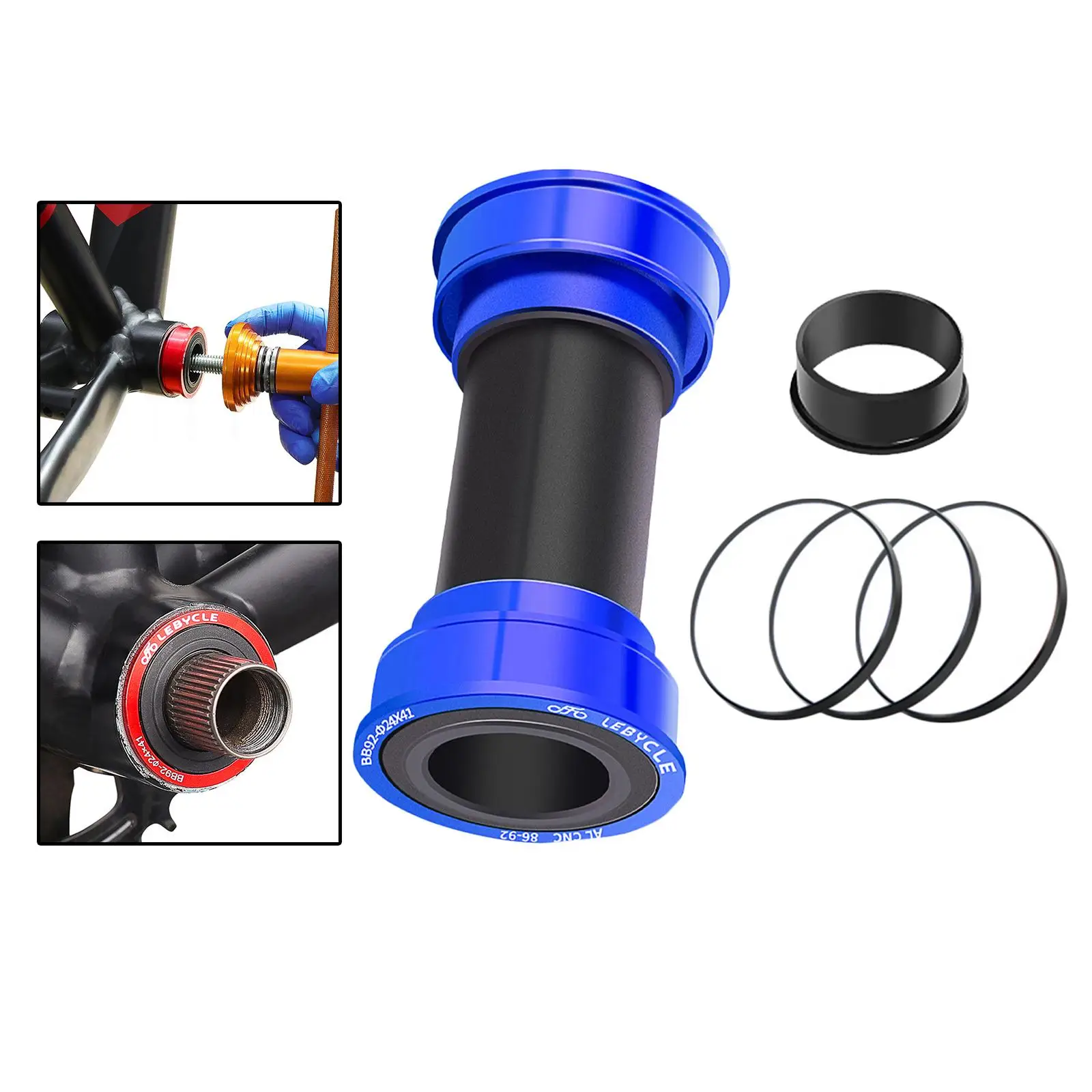 Bike Bottom Bracket MTB Mountain Road Bike BB92 Replacement High Strength Steel