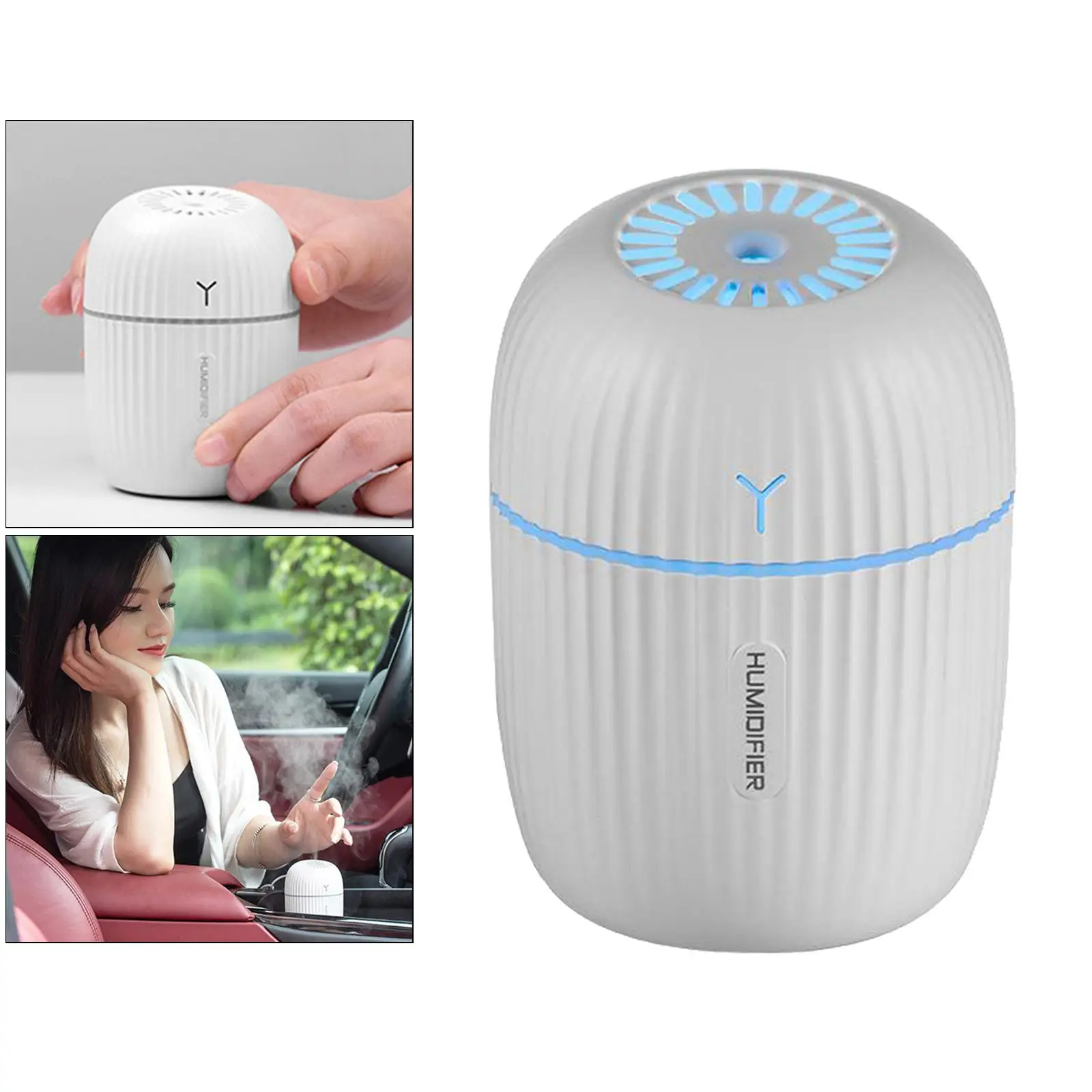 Portable Cool Mist 200/260ML Ultrasonic Humidifier Tabletop Night Light Home Office Use