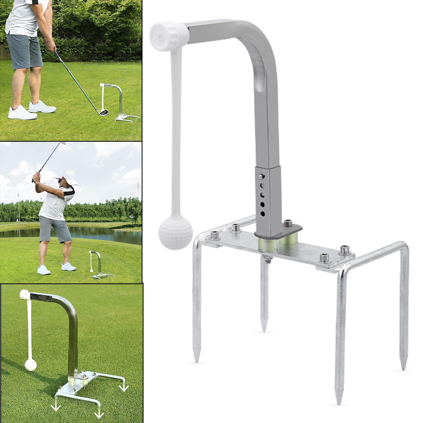 Golf Trainer Swing Training Practice Adjustable Height 360 Rotation Outdoor