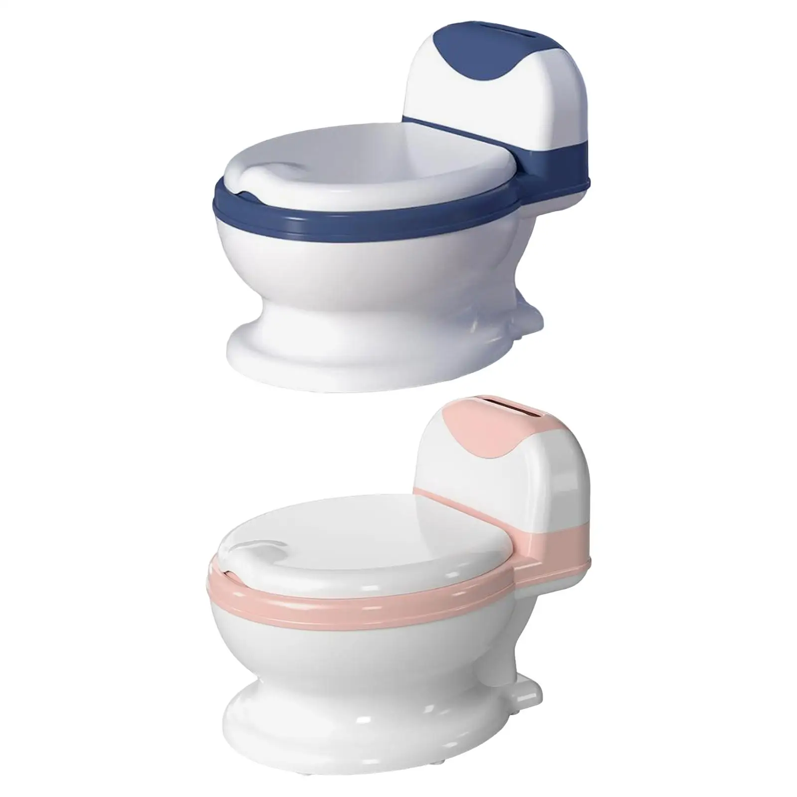 Potty Toilet (Brush Included) PU Seat Ring Removable Potty Pot Compact Size for Home Indoor Outdoor Ages 0-8 Infants