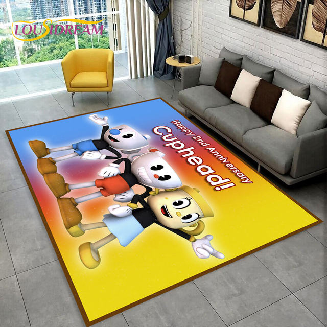 Cuphead Ms Chalice Game Anti-Slip Doormat Living Room Mat Boy Floor Carpet  Welcome Rug Indoor Decor - AliExpress