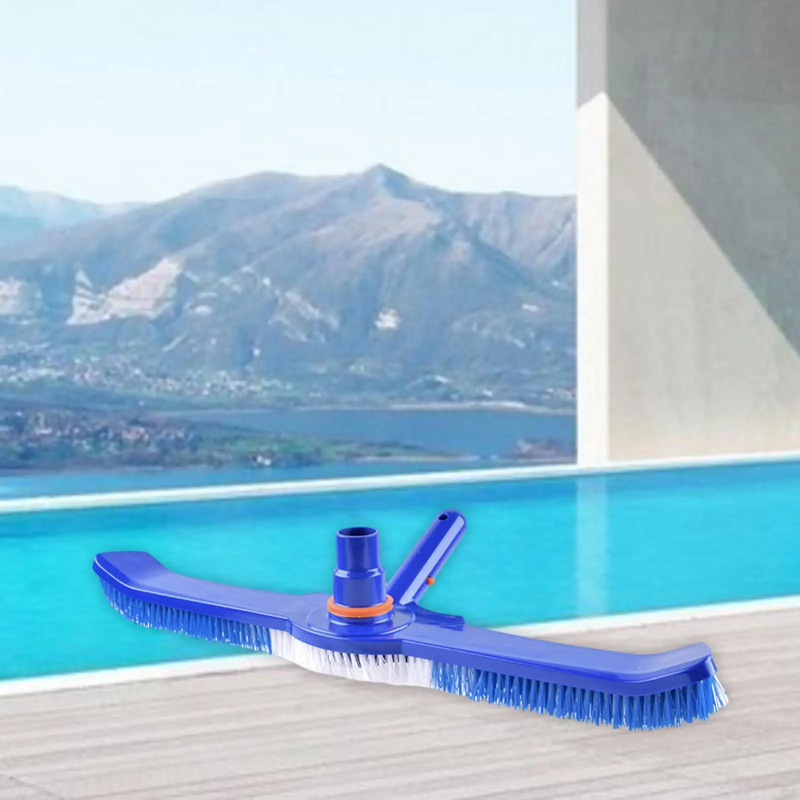 Pool Vacuum Cleaner Head Cleaning Tool/ Floor Wall Scrub Brush Attachment/ with Bottom Brush for Inground Swimming Pools