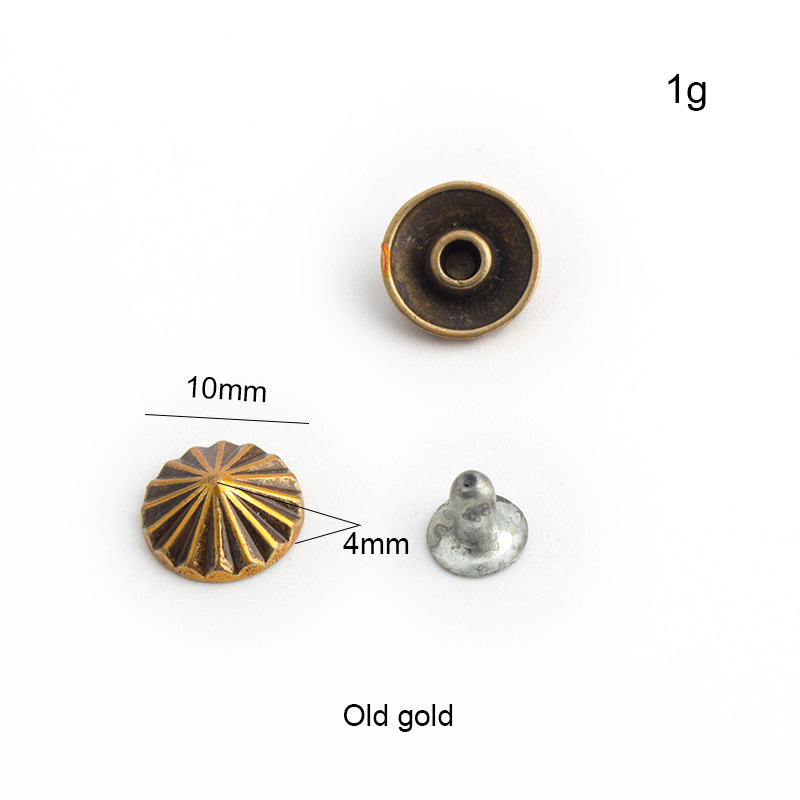 10-50-200pcs 2 colors 10mm 12mm Bracelet Rivets Cap Stud Leather Craft Wallet Bag Hat Shoe Jeans Chocker Trims Jewelry Studs
