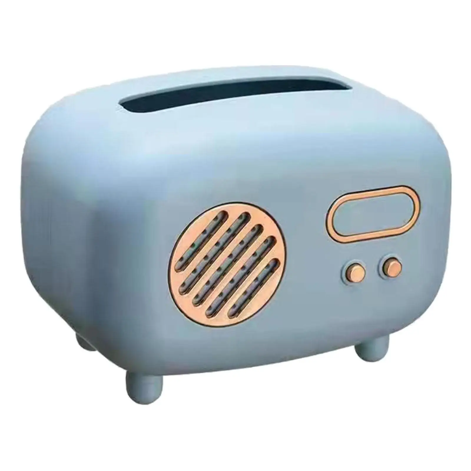 Radio Facial Tissue Box,Napkin Holder Paper Towel Dispenser Container for Bedroom,Car,Office,Restaurant,Desk