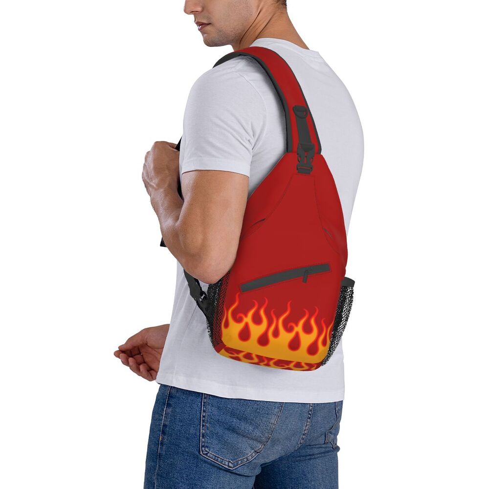 Bag para homens, casual, fogo quente, mochila