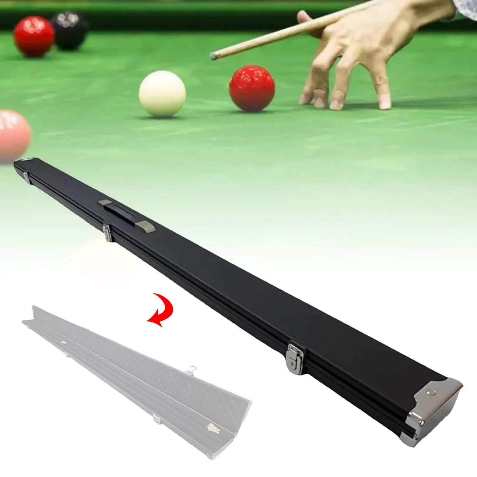 Professional Snooker Case with latches Storage Box for Billiards Cosmetic Supplies