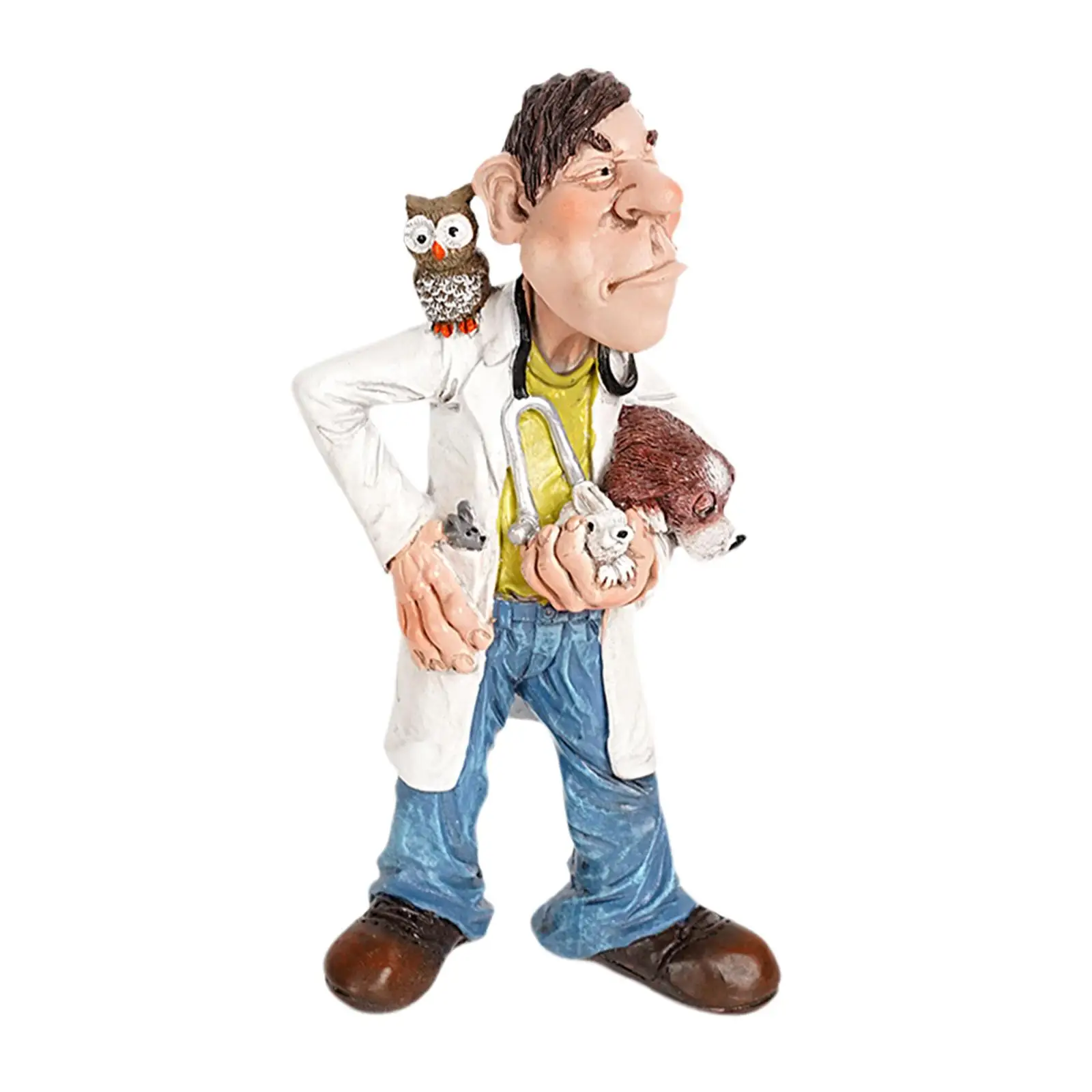Doctor Statues Figurines Abstract Figure Resin Sculptures for Countertop