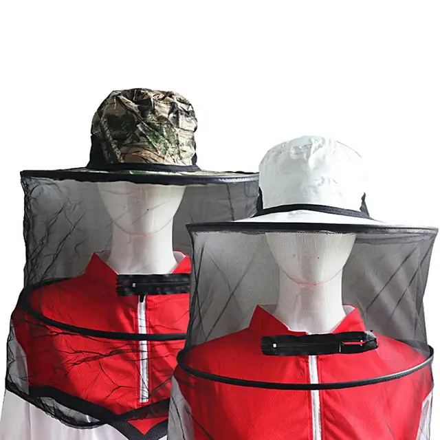Fishing Hat Fine Mesh Foldable Mosquito Net Hat Breathable Non