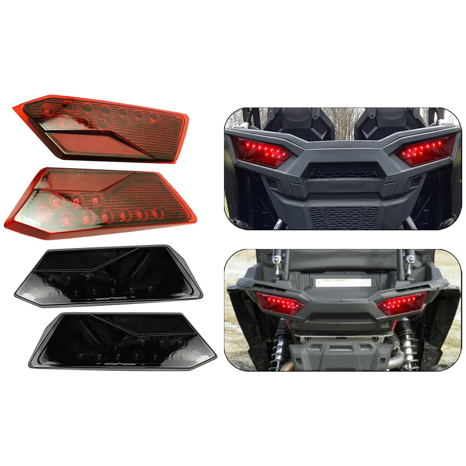 2Pcs Tail Lights Accessories Driving Lights Rear Brake Stop Lights Tail Lamps Fit for Polaris RZR 2412341 2412342 Replaces