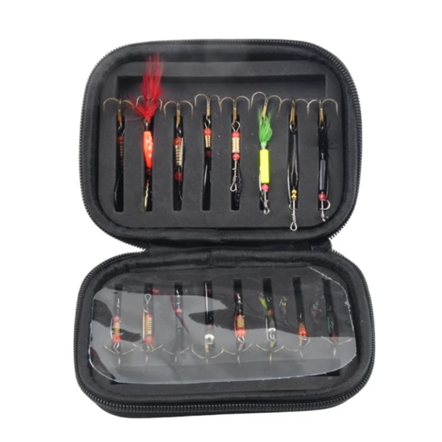 Portable Fly Hook Sequins Box Spinner Spoon Baits Storage Case Fly