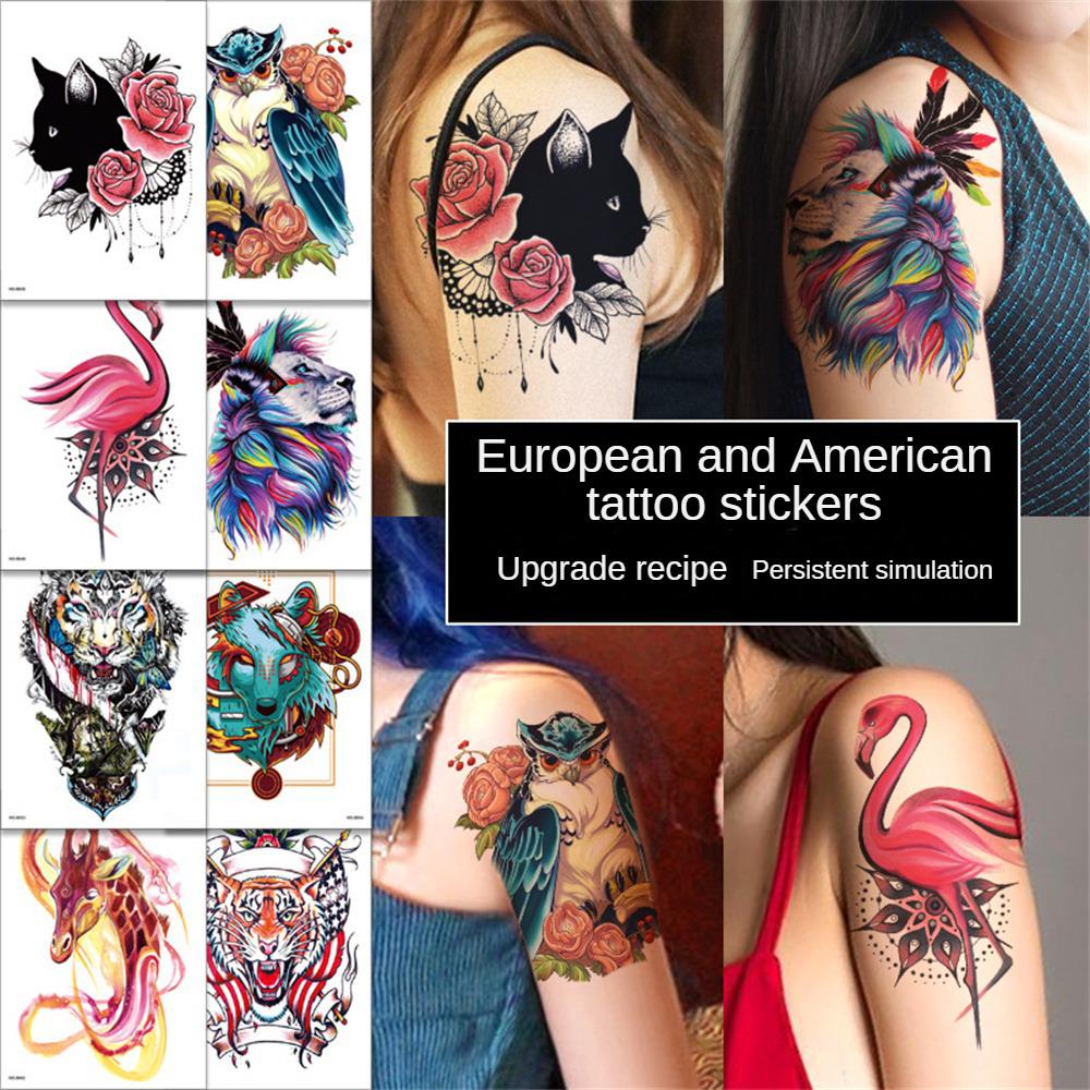 Best of Upper Arm Sleeve Waterproof Tattoo Stickers Lion Tiger Wolf Chest Tattoo Crown Body Art Temporary Sexy Fake Tattoo For Women Men Reviews & Tips