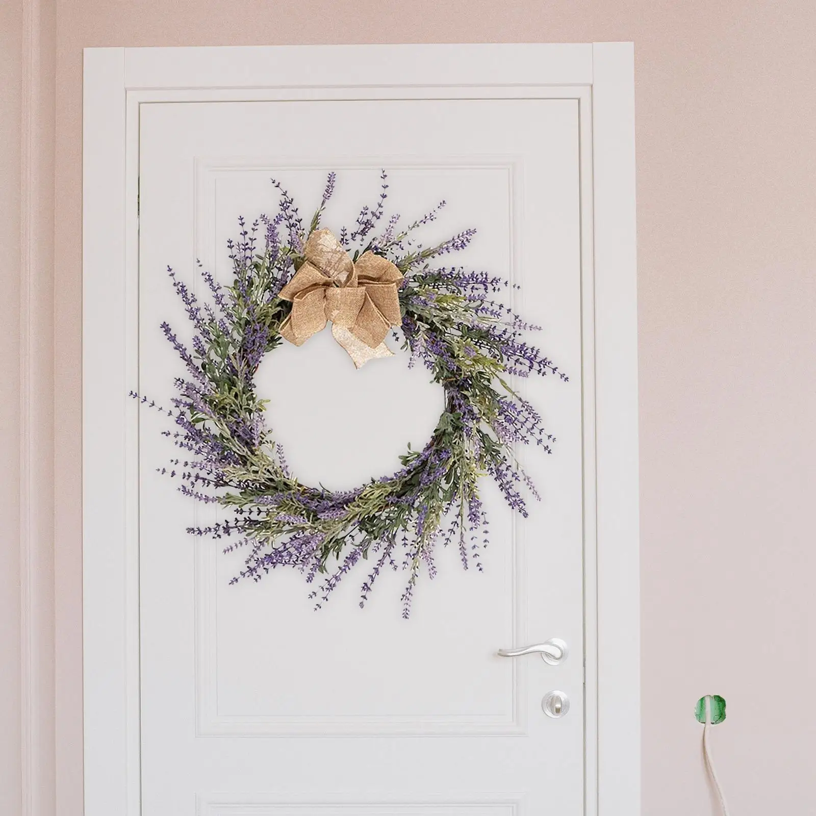 20`` Lavender Wreath Flower Greenery Garland Front Door Hanging Wall Decor
