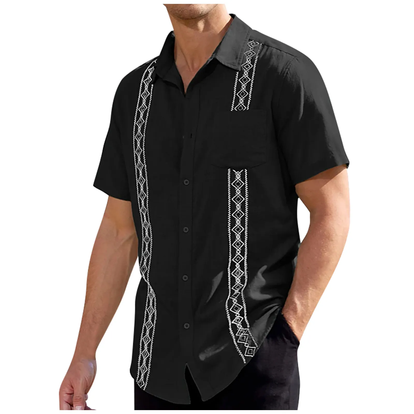 Camisa Vintage para hombre, camisa informal de manga corta con botones, para playa, ropa Vintage, cárdigan, envío directo