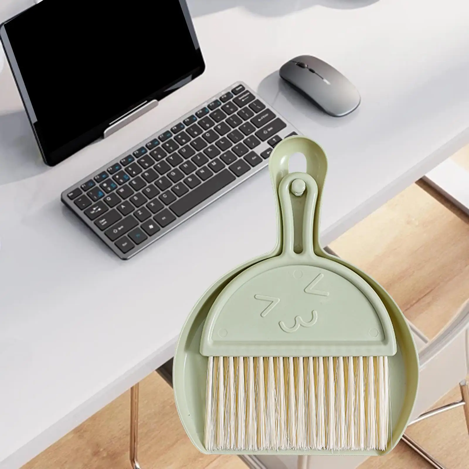 Small Dustpan and Brush Hand Broom Sweeping Tool for Table Sofa Office