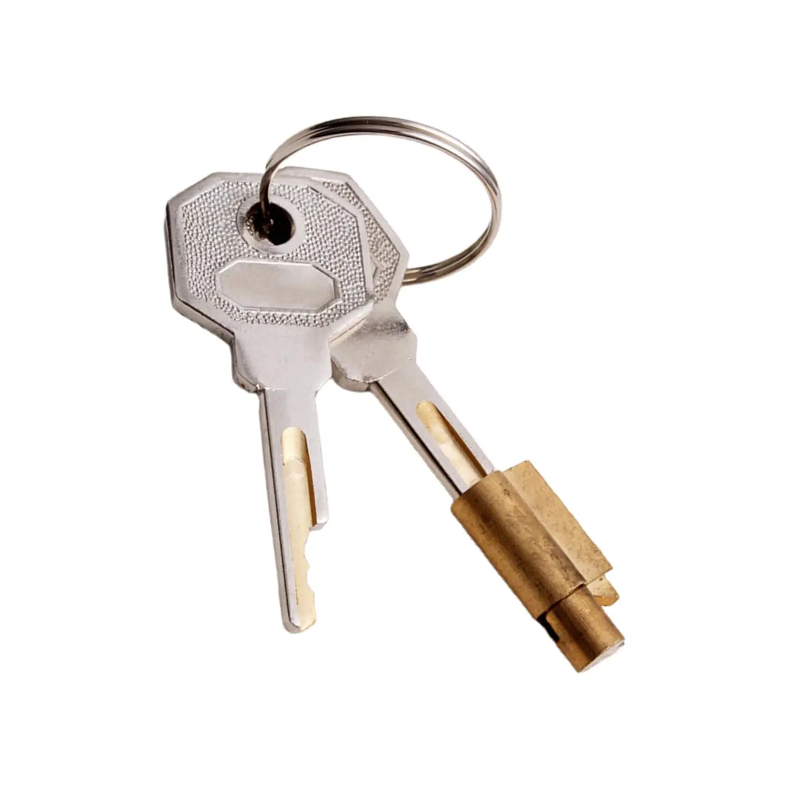 Cylinder Lock with 2 Keys Freezer Locks Hardware Hasp Lock File Drawer Dresser Easy to Install Replacement Cabinet cam Lock Set